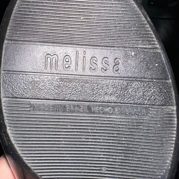 Melissa nude & black jelly rubber size 7 Divine ballet flats - Picture 7 of 7